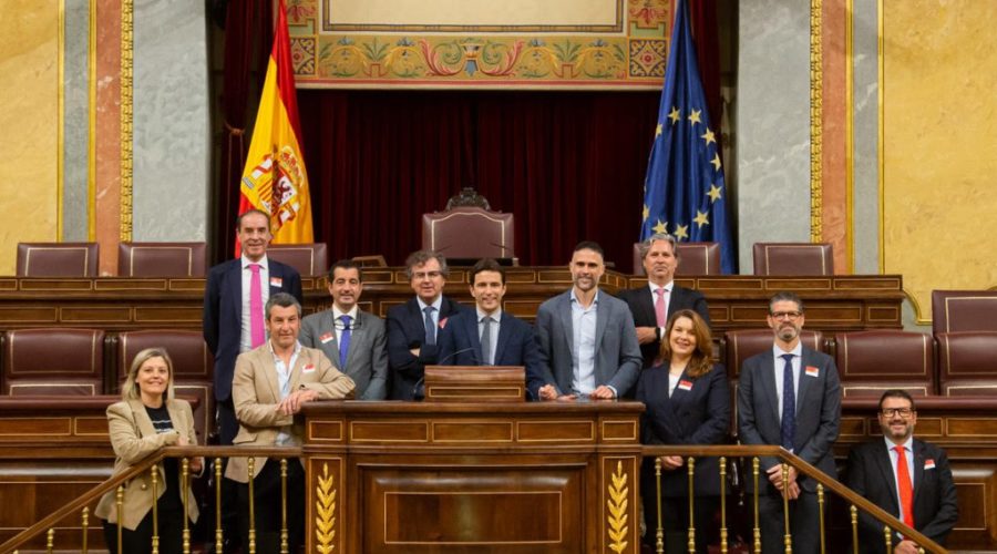 Delegación de socios de hIB se reúnen en el congreso con grupos parlamentarios